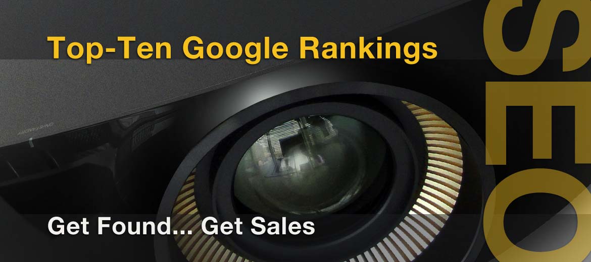 Audio Video Dealer increased ranking in Google Top Ten to increase website traffic